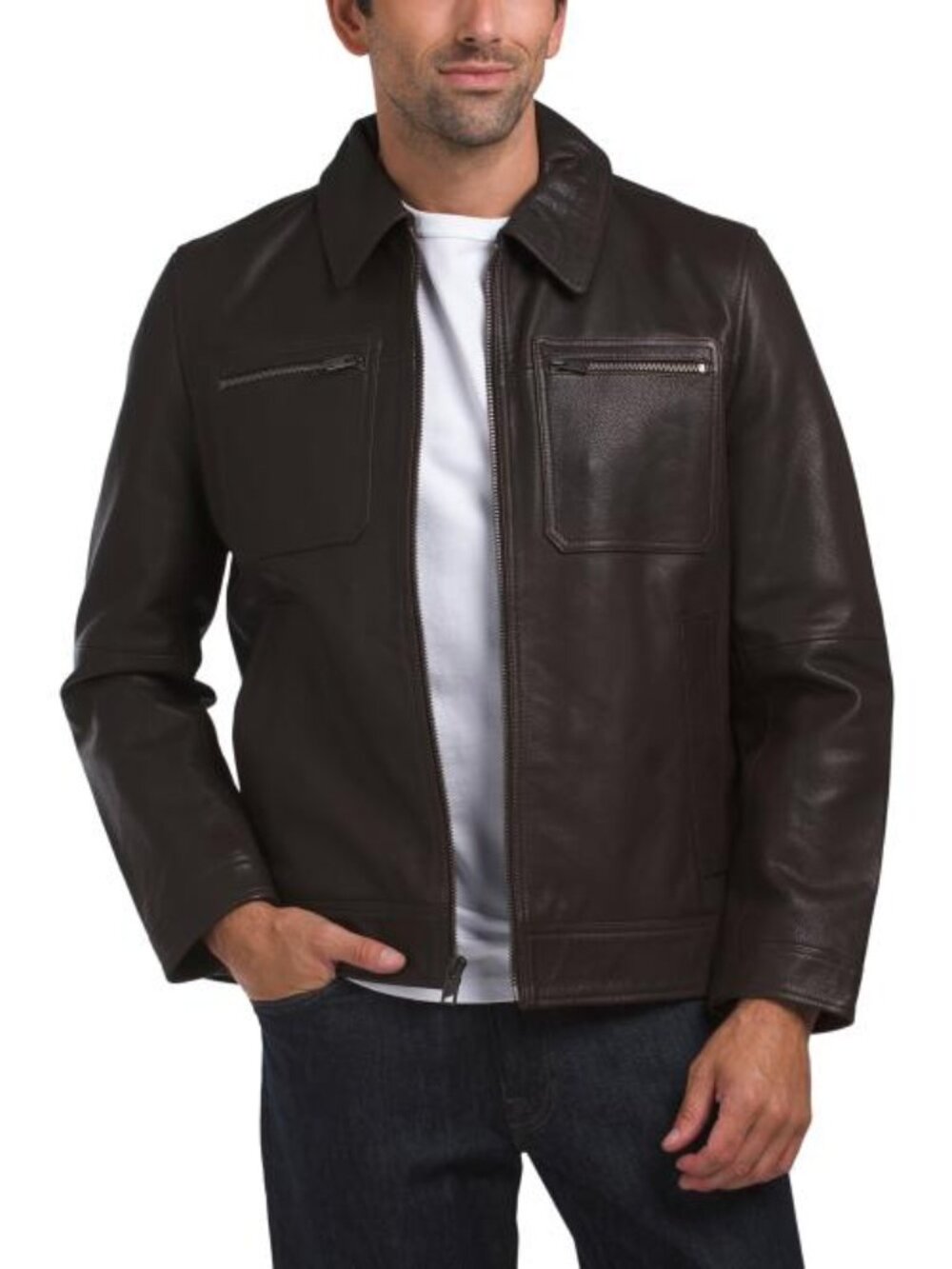ANDREW MARC Leather Halen Jacket